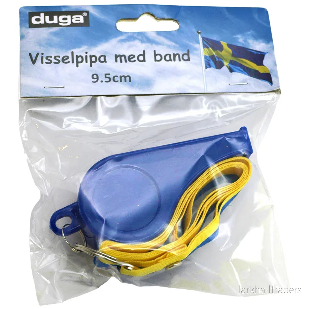 Studenthänge, visselpipa stor med band blå 9,5 cm - Bild 3