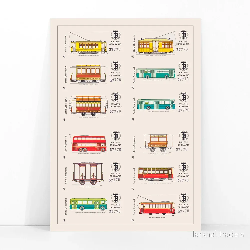 Barcelona bussbiljetter Poster - Bild 3