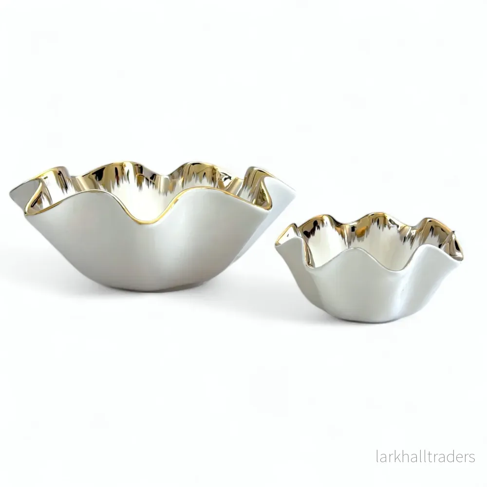 Emmy Skål – Vågig Guldkant 14 / 25 cm - Bild 3
