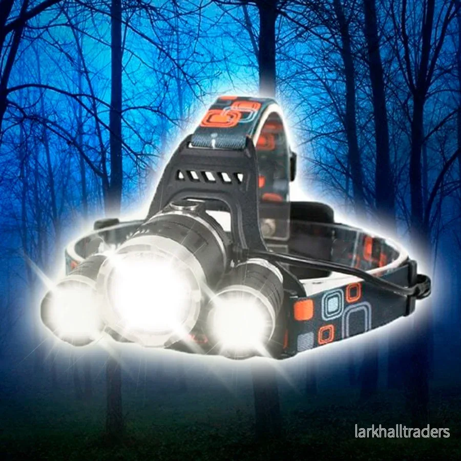 LED-pannlampa (Kraftfull 5000 Lumen) Inkl. uppladdningsbara batterier LED-pannlampa (Kraftfull 5000 Lumen) Inkl. uppladdningsbara batterier
