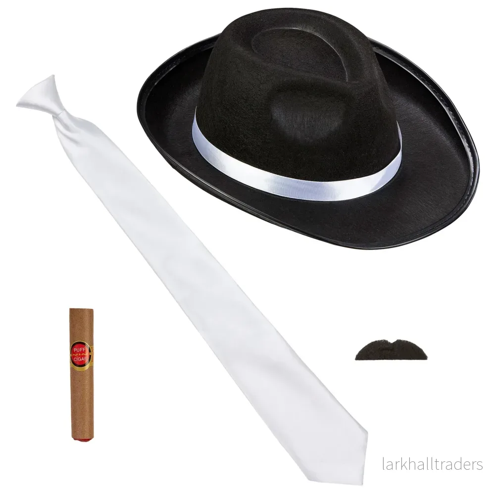 Maskeradset, 20-tals gangster svart Maskeradset, 20-tals gangster svart