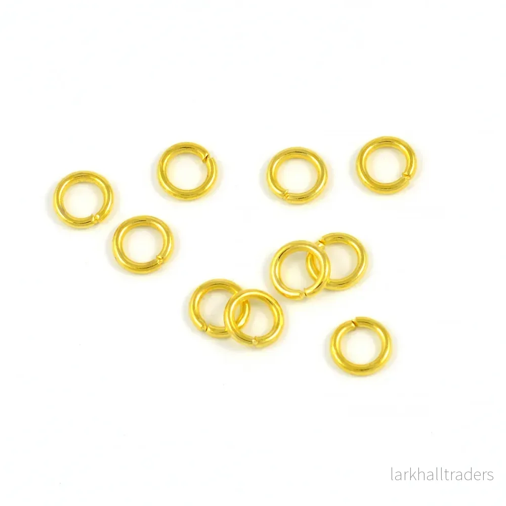 Enkla motringar, guld, 5mm, 100st