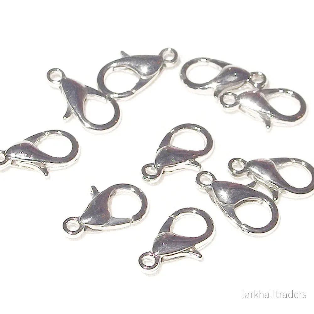 Klolås, silver, 14mm Klolås, silver, 14mm