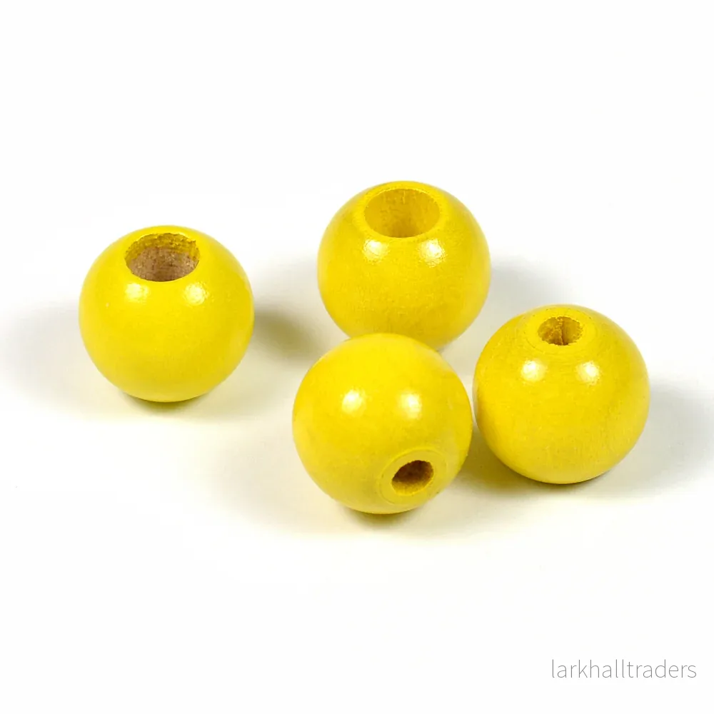 Säkerhetspärlor, 12mm, solgul, 6st