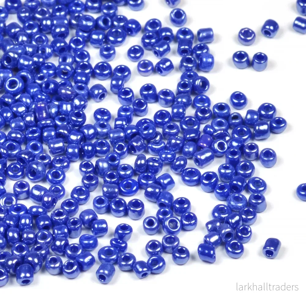 Seed Beads, 2mm, lustered marinblå, 30g Seed Beads, 2mm, lustered marinblå, 30g