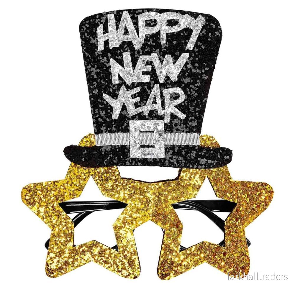 Glasögon, happy new year guld Glasögon, happy new year guld