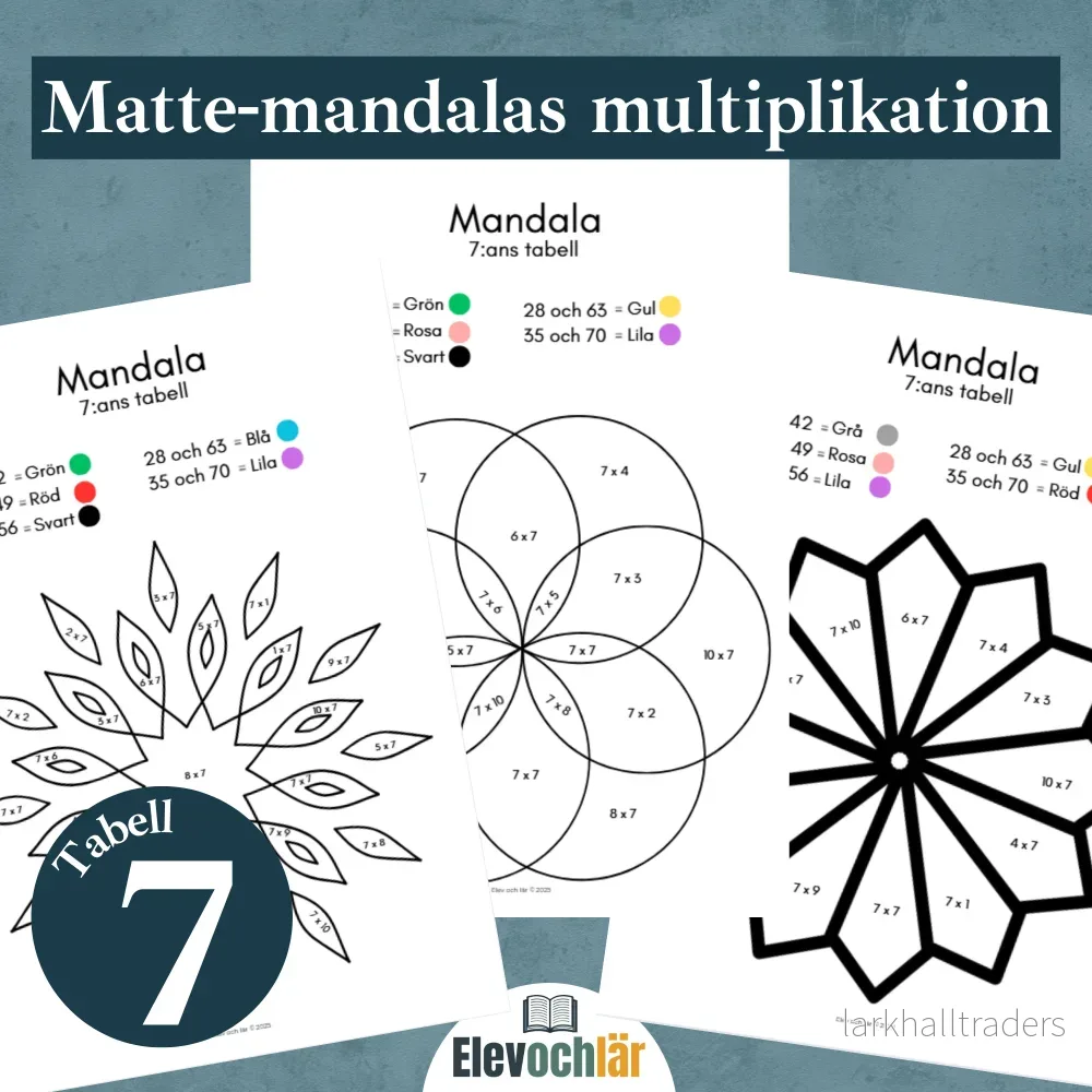 Matte-mandalas 7:ans multiplikationstabell - Bild 3