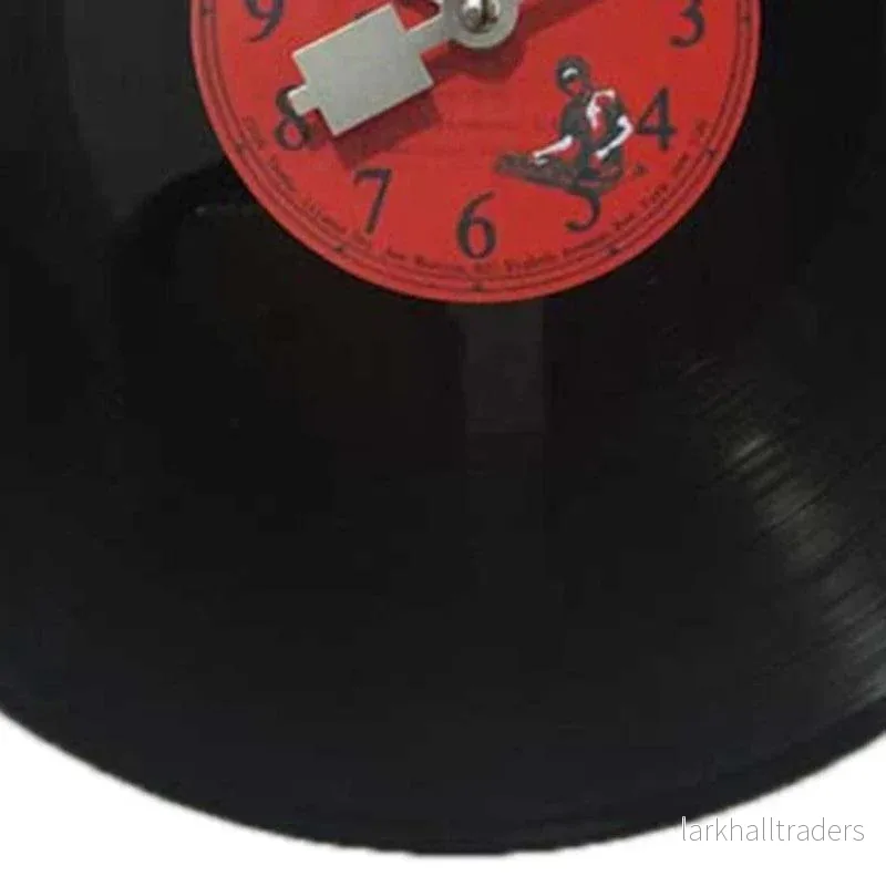 Vinylora Väggklocka – Retro Väggklocka i Vinyl med Tyst Mekanism - Bild 3