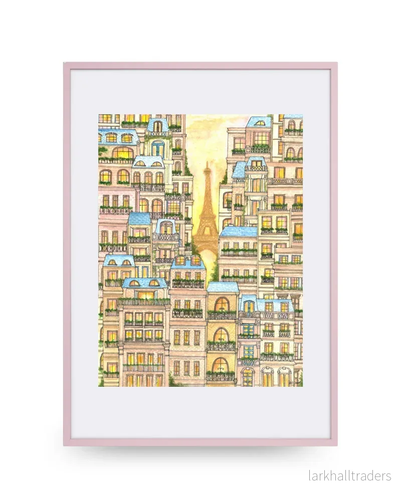 Beige Buildings, Blue Roofs Poster - Bild 3
