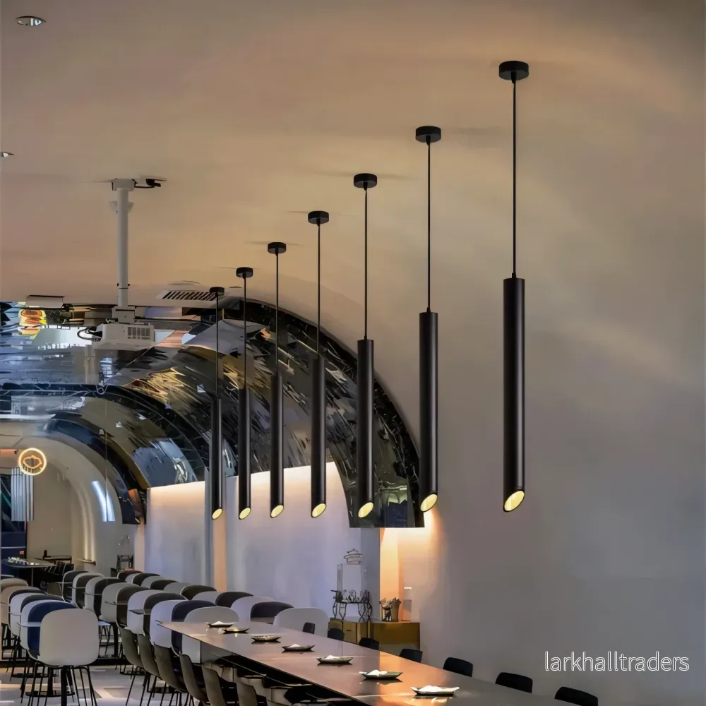 Uniqlux Tube – Modern LED-Pendellampa i Svart eller Vit Aluminium - Bild 2