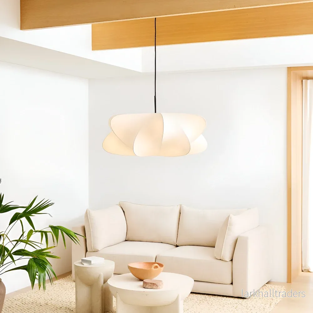 SilkNami – Wabi Sabi Pendellampa i Japansk Kokonstil - Bild 2