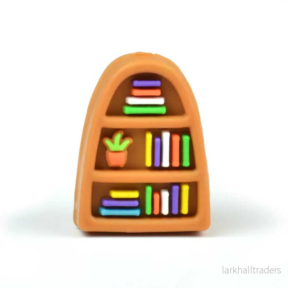 Motivpärla i silikon, 3D bokhylla Motivpärla i silikon, 3D bokhylla