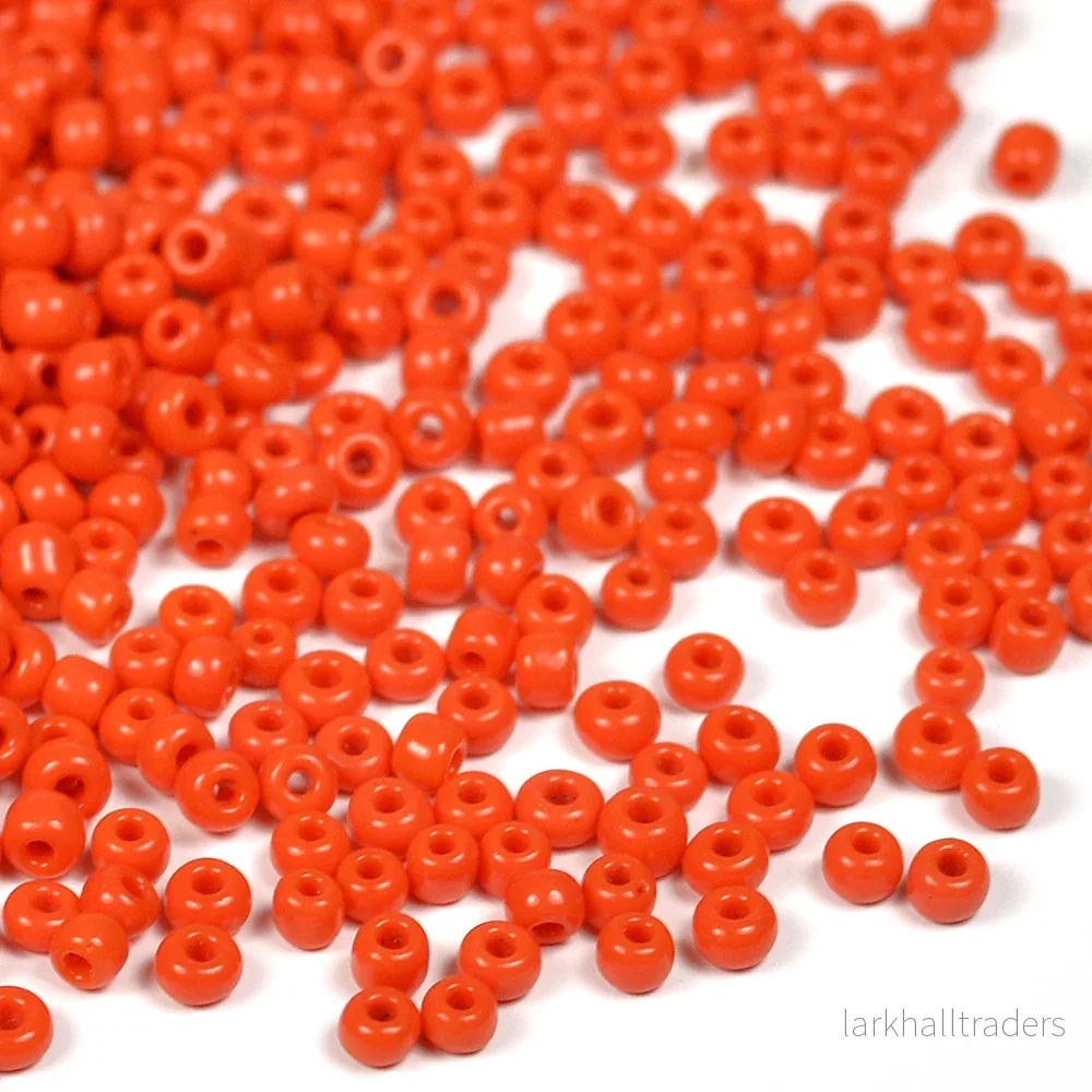 Seed Beads, 2mm, opak poppy red, 30g Seed Beads, 2mm, opak poppy red, 30g