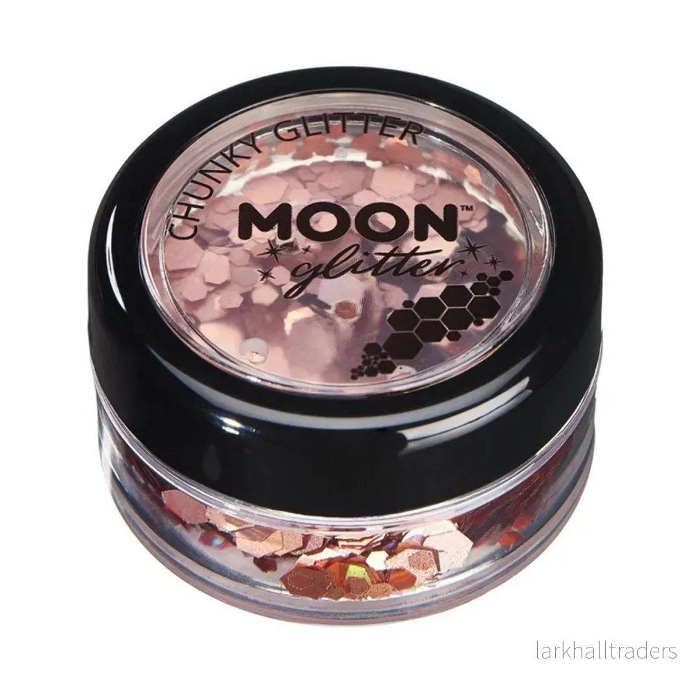 Moon Glitter Holographic Chunky Glitter, rose gold 3 g Moon Glitter Holographic Chunky Glitter, rose gold 3 g