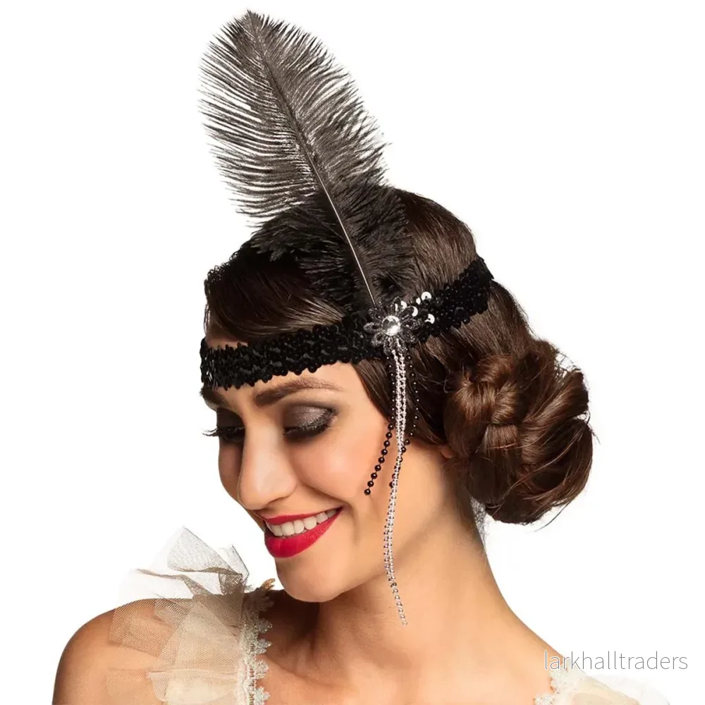 Pannband, flapper svart - Bild 2