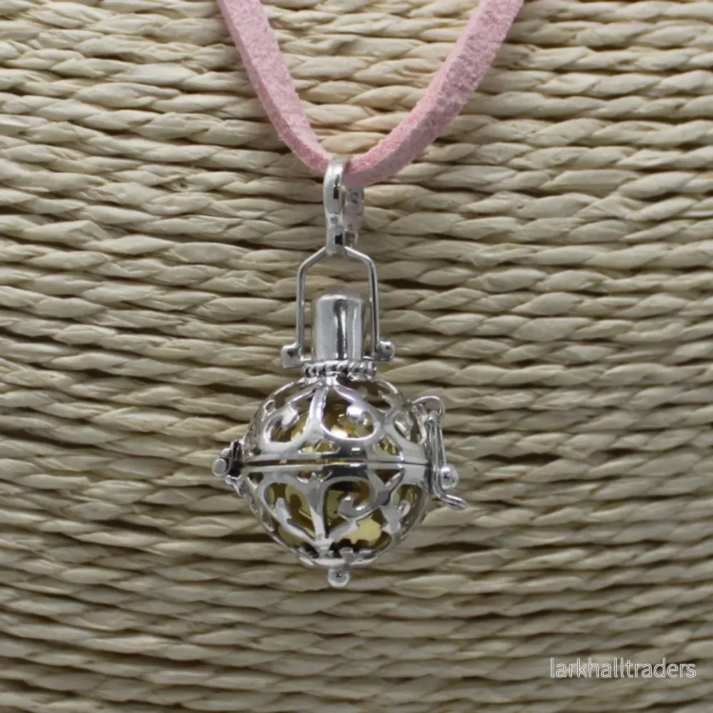 Halsband med änglaklocka i 925 silver – skyddsängel, 16 mm - Bild 3