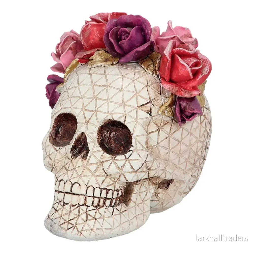 Dödskalle, Señora Rosa 15x14x15 cm Dödskalle, Señora Rosa 15x14x15 cm