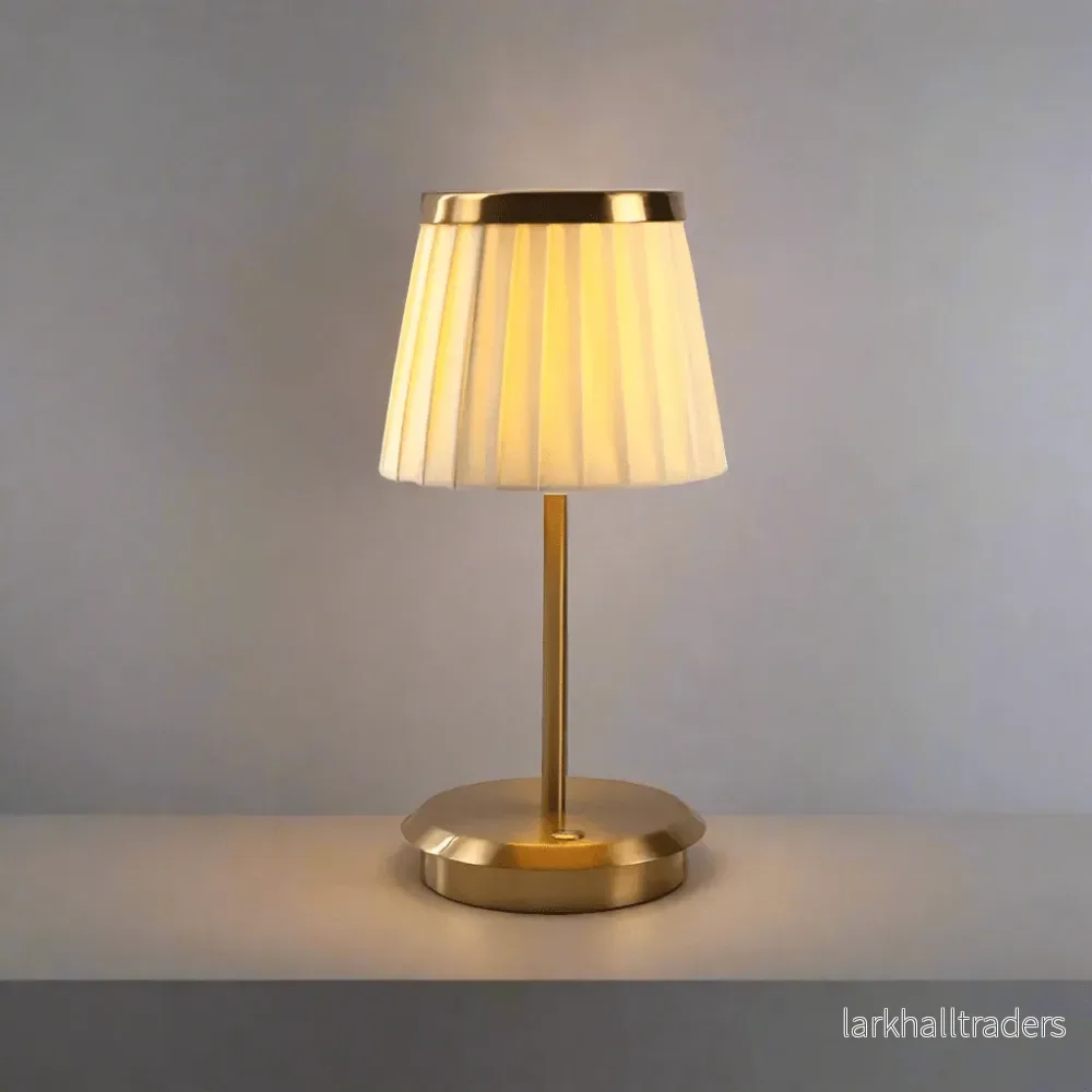 LumiÉclat – Uppladdningsbar bordslampa i svart och guld med dimbar LED och pekstyrning - Bild 3