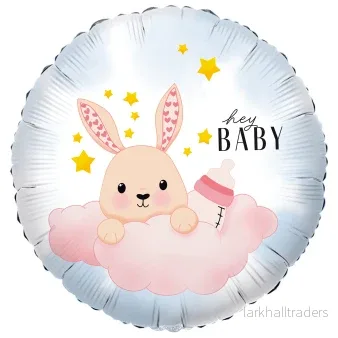 Folieballong, hey baby bunny 45 cm