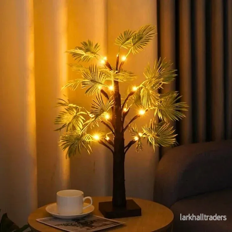 PalmGleam – Julinspirerad LED-palmbladslampa med varm belysning PalmGleam – Julinspirerad LED-palmbladslampa med varm belysning