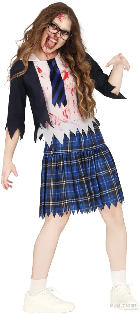Tonårsdräkt, zombie high schooler 14-16 år (168 cm) Tonårsdräkt, zombie high schooler 14-16 år (168 cm)
