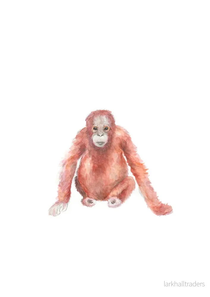 Orangutang akvarell Poster - Bild 3