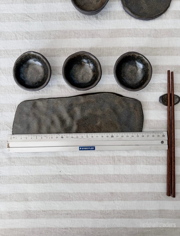 Moss Stone – Handgjord stengods sushiset. - Bild 3