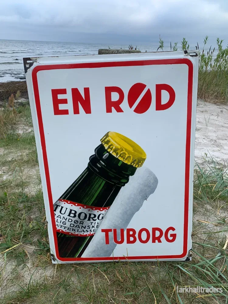 Emaljskylt – ”Röd Tuborg” Emaljskylt – ”Röd Tuborg”