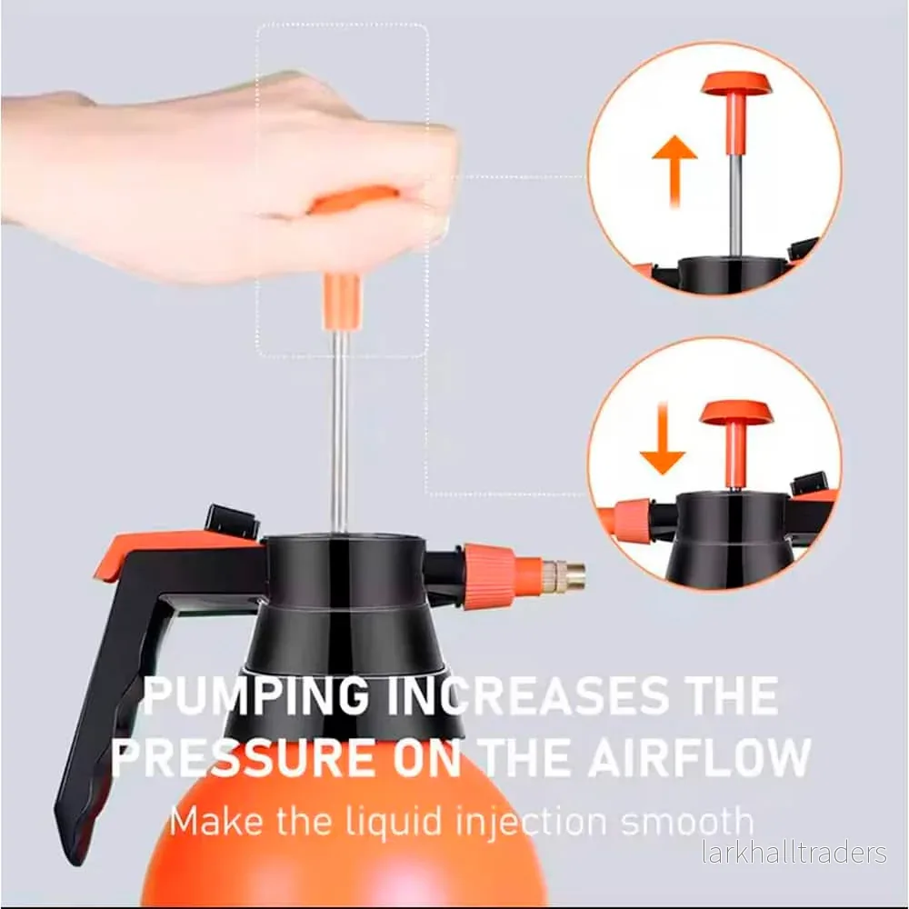 Tryckspruta 2 liter med pump - orange - - Bild 2