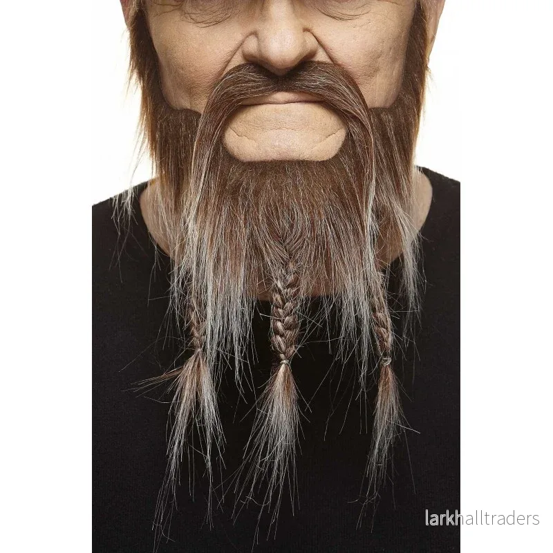 Mustasch med skägg, viking brun/grå Mustasch med skägg, viking brun/grå