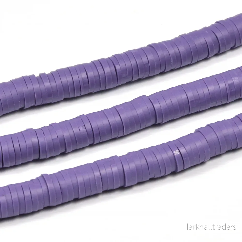 Heishi pärlor, lila, 6x1mm Heishi pärlor, lila, 6x1mm