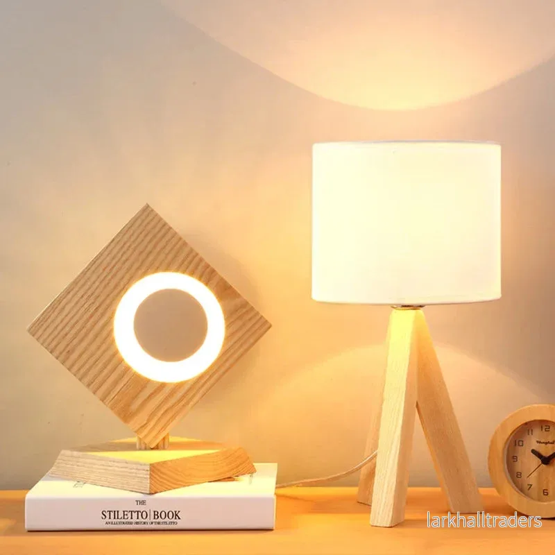 NordLjus – Träbordslampa med E27 Sockel - Bild 3
