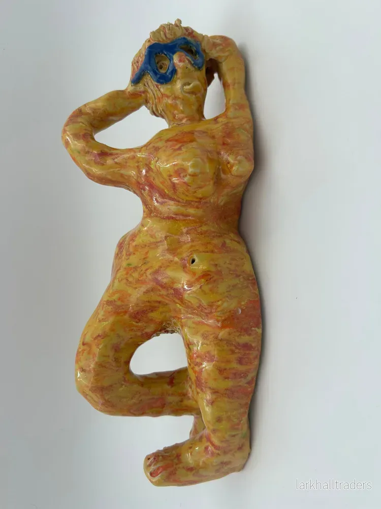 The naked women with the Blue glasses Skulptur