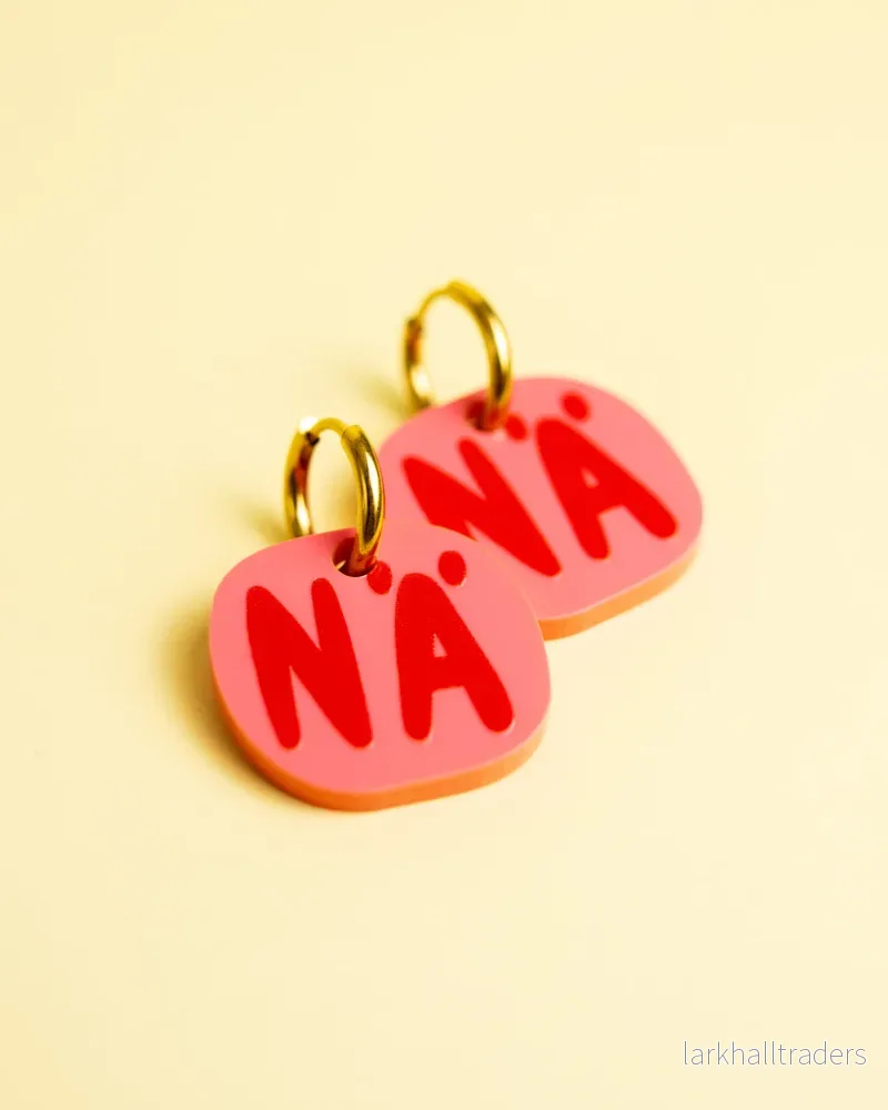 MINI-NÄ (pink) - Handgjorda Örhängen