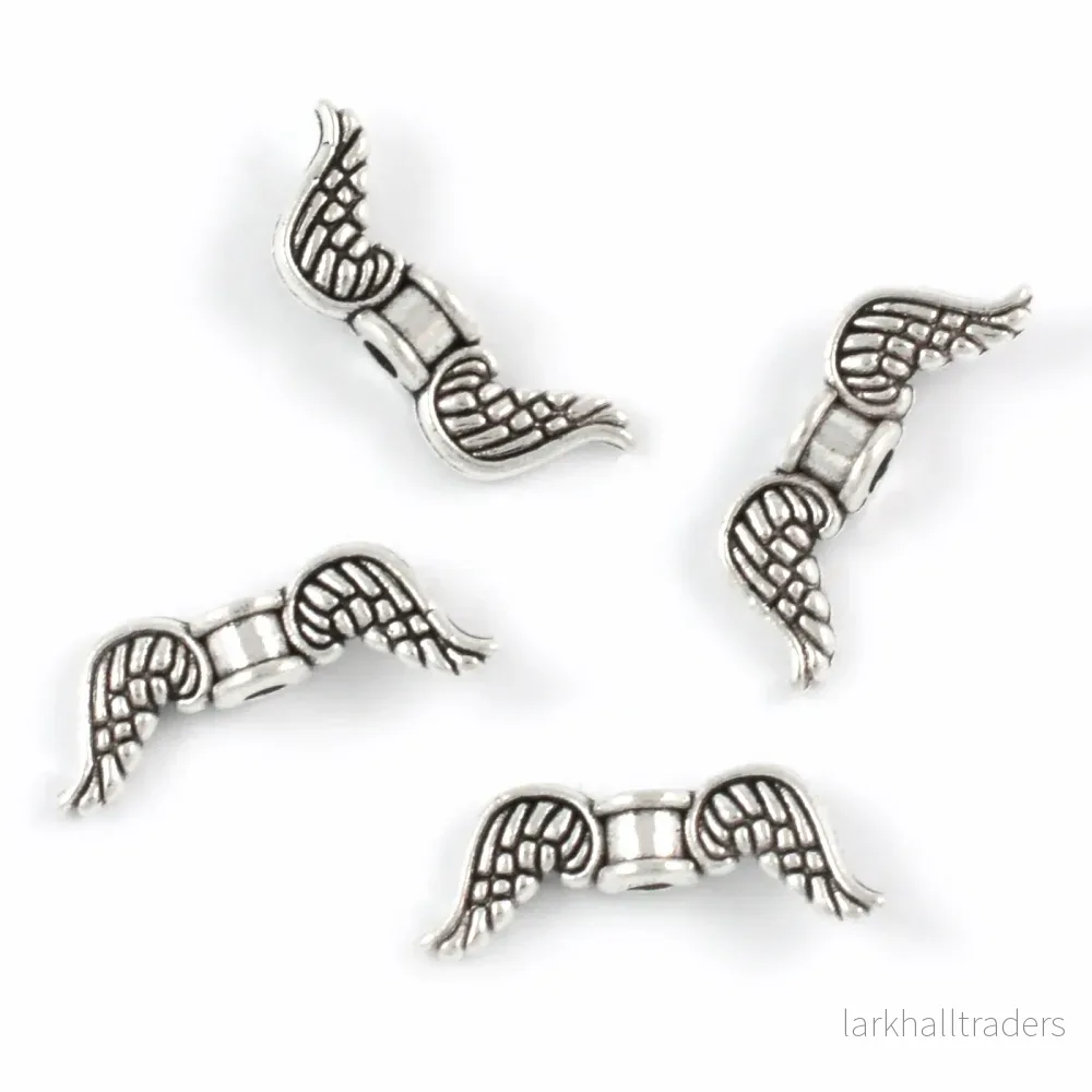 Änglavingar, antiksilver, 18x7mm, 10st Änglavingar, antiksilver, 18x7mm, 10st