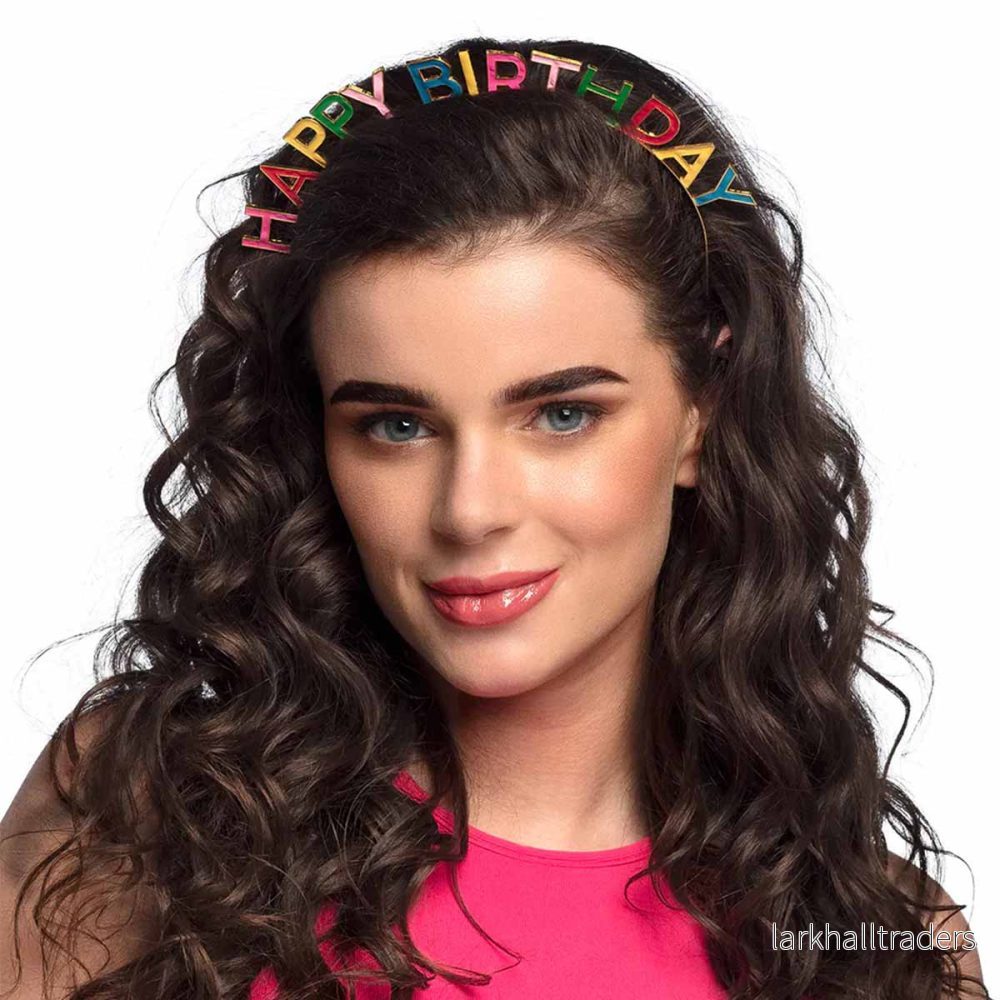 Diadem, happy birthday metall - Bild 2