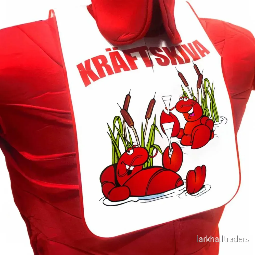 Haklapp, kräfta med snapsvisor 6 st Haklapp, kräfta med snapsvisor 6 st