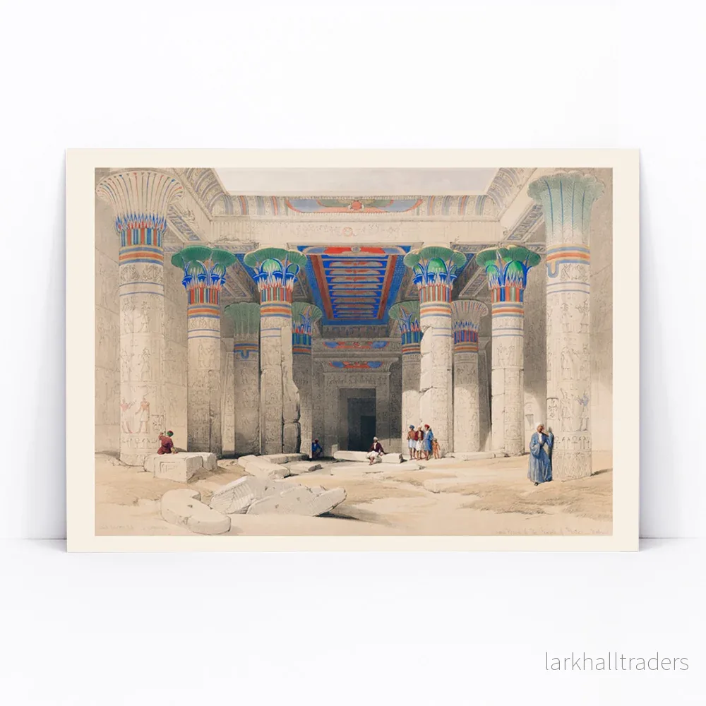 Stora portiken vid templet i Philae Poster - Bild 3