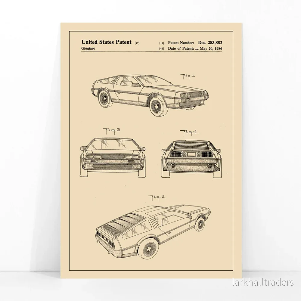 Delorean DMC-12 Patent Poster - Bild 3