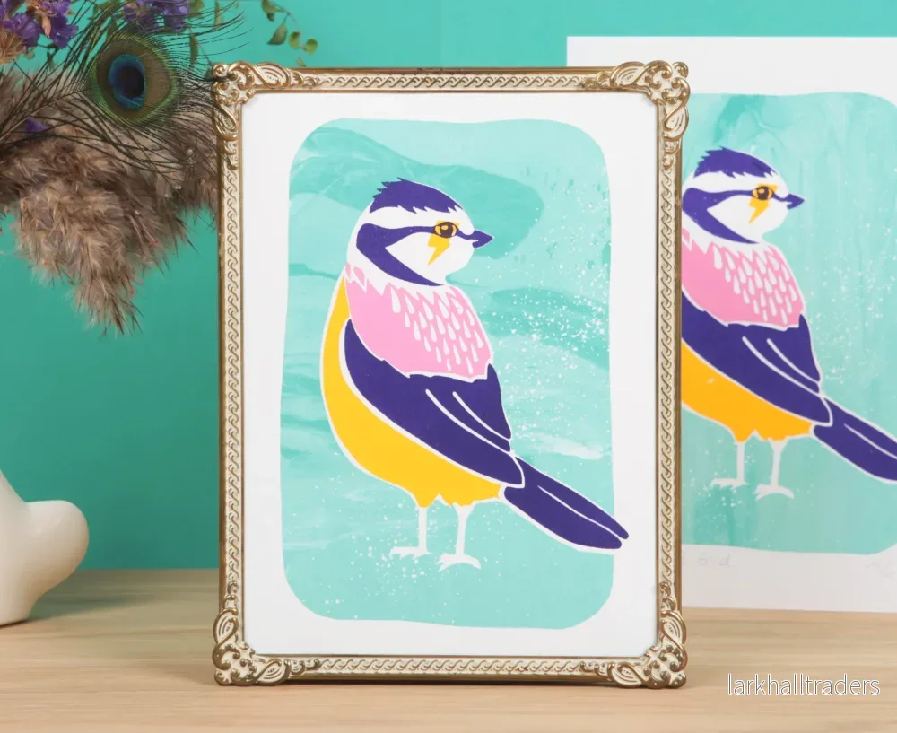Bowie Bird - Handgjord screentryck Art Print - Bild 2
