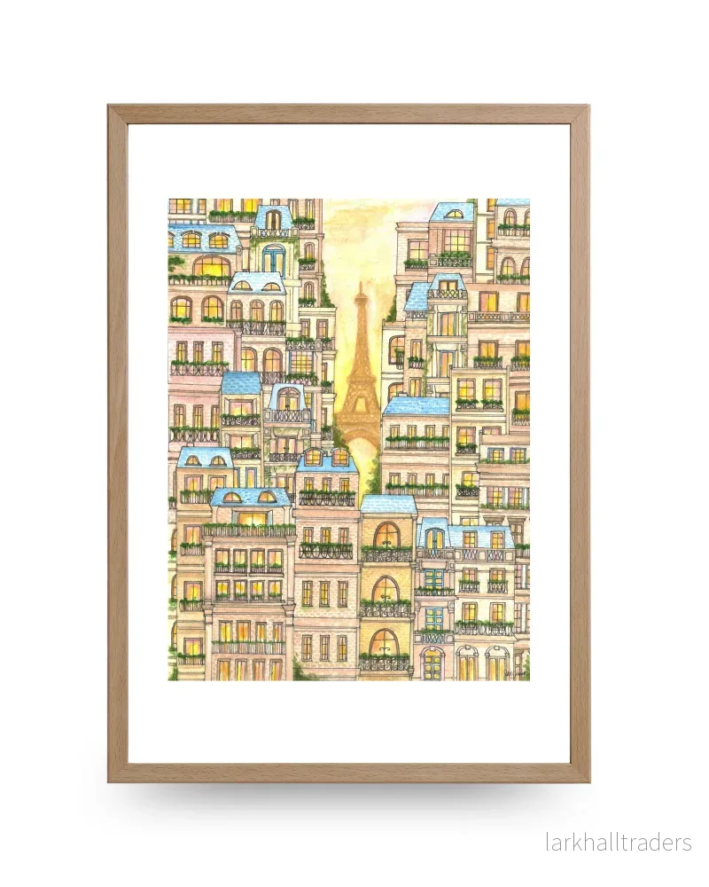 Beige Buildings, Blue Roofs Poster - Bild 2