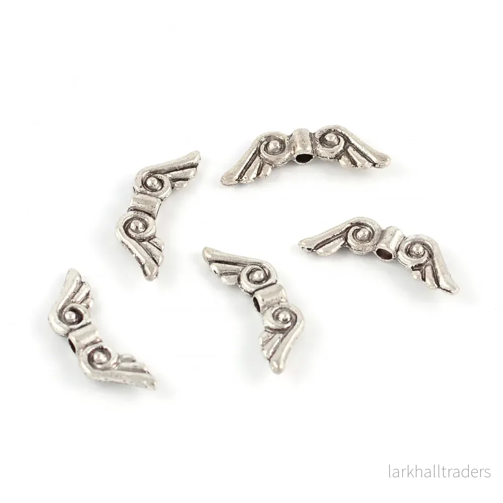 Små klassiska änglavingar, antiksilver, 16x5mm, 15st Små klassiska änglavingar, antiksilver, 16x5mm, 15st