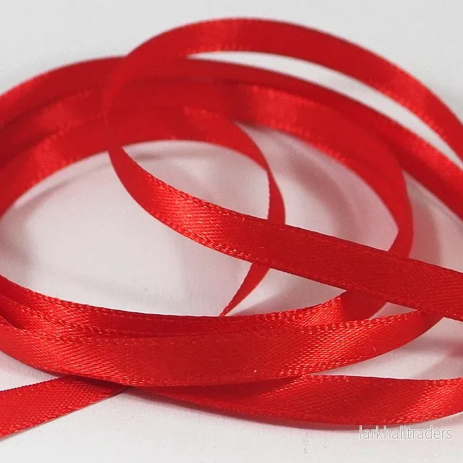 Satinband, 6mm, hel rulle på 22m