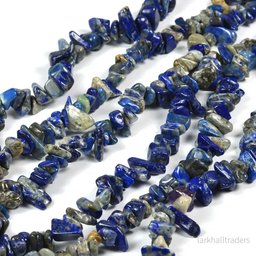 Lapis lazuli pärlor, chips, 5-10mm - Bild 2