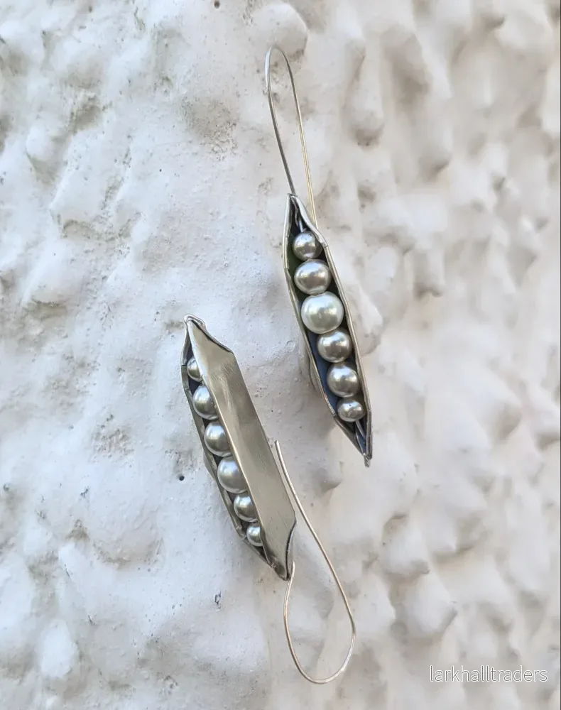 Ärta - silver peapod Örhängen