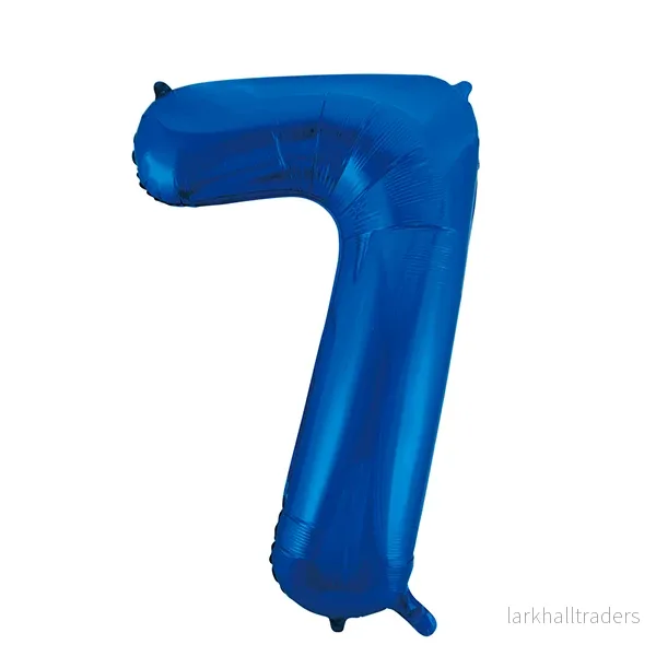 Folieballong, siffra 7 blå 86 cm Folieballong, siffra 7 blå 86 cm