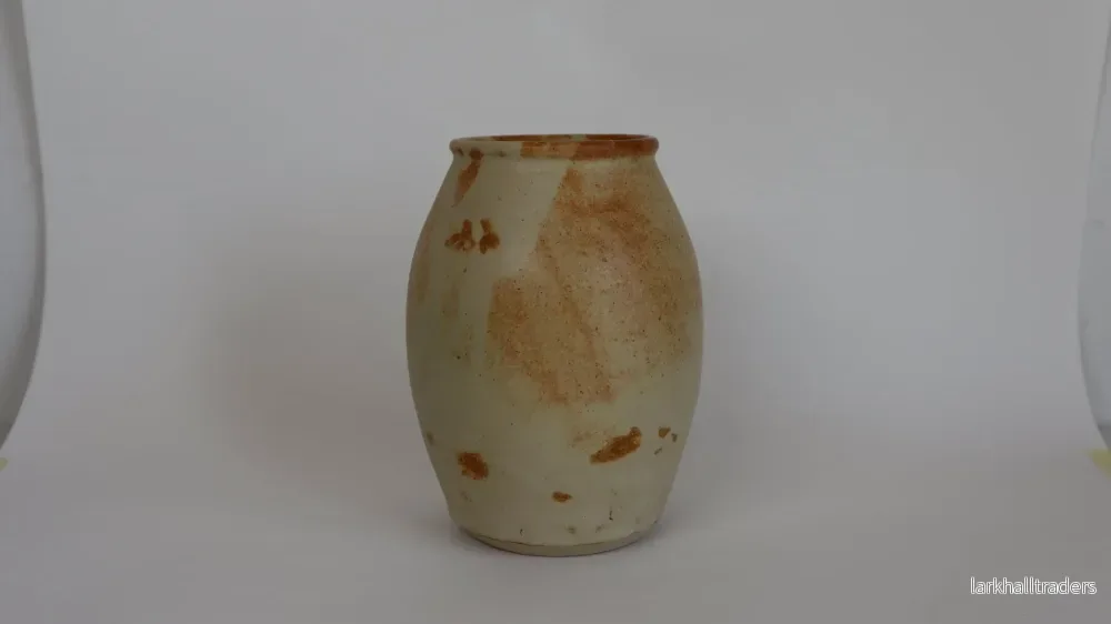 Handgjord keramik vas i gul/beige