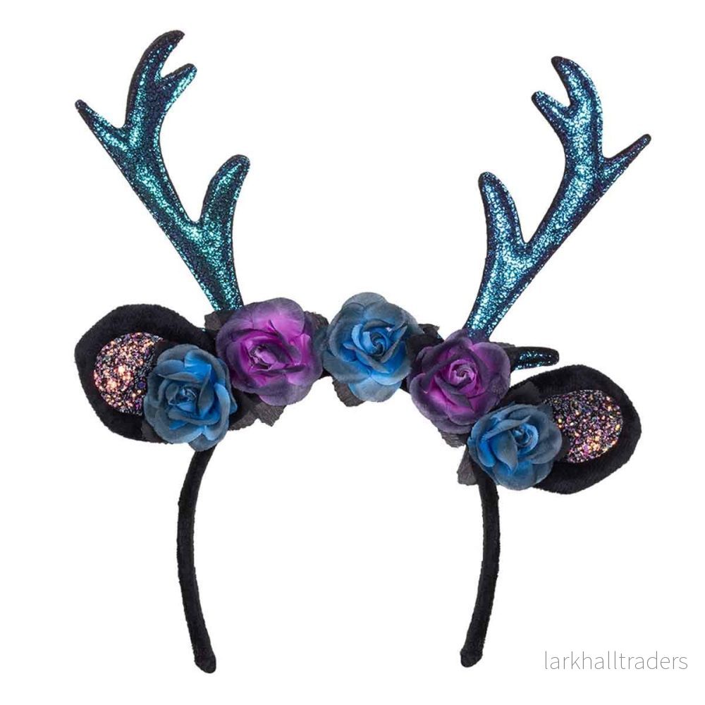 Diadem, renhorn svartglitter Diadem, renhorn svartglitter