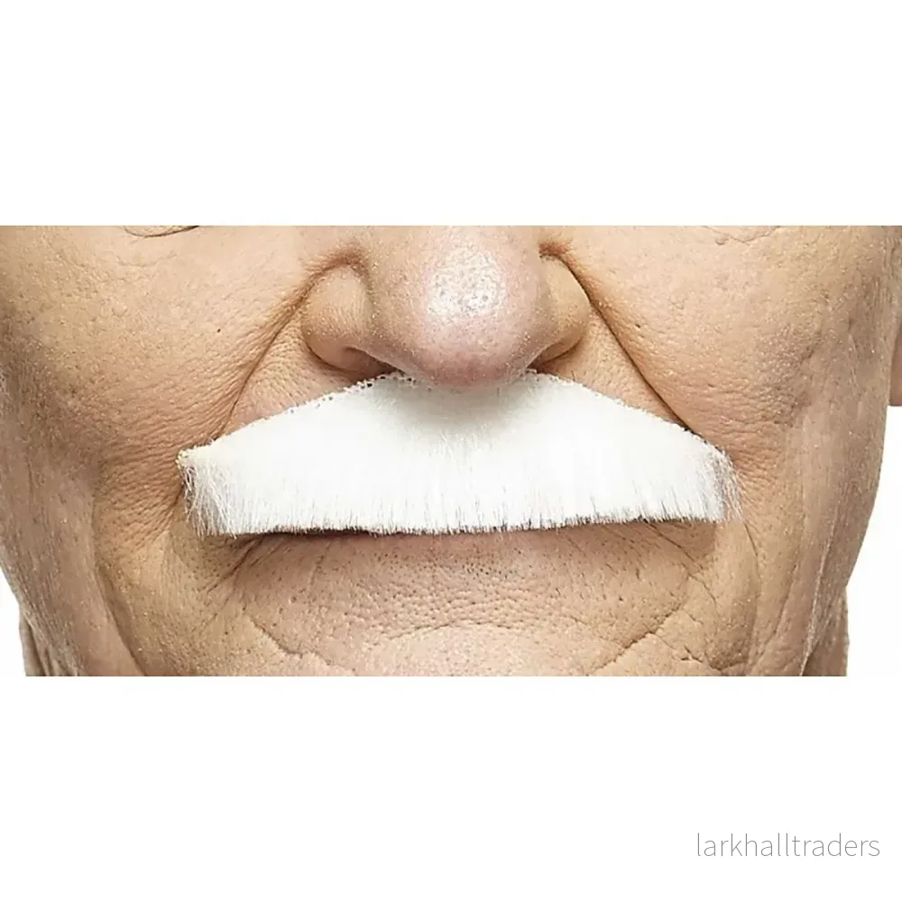 Mustasch, butler vit Mustasch, butler vit
