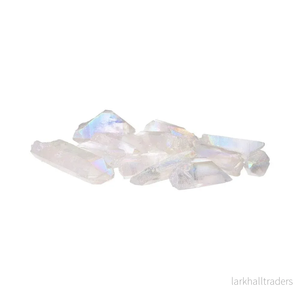 Råa vita aqua aura-kristallspetsar - Bild 2